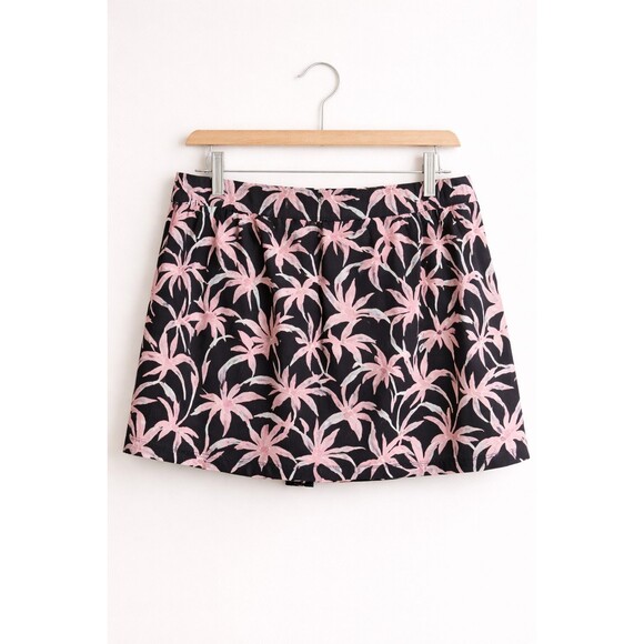 Jones New York Pants - Jones New York Women’s XL Palm Print Skort Stretch Cotton Summer Tropical Resort